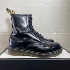 Dr. Martens 1460 Black Smooth Leather Boots Lace up Women's Size US 8/EU 39